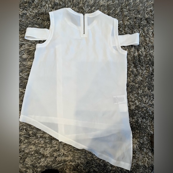 BCBGMaxAzria Bethy Asymmetrical White Top - Picture 6 of 7